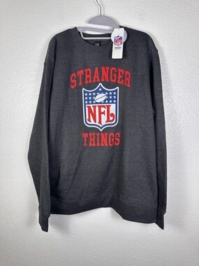 NFL Stranger Things Gray Crewneck
Sweatshirt Size L